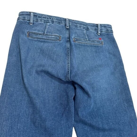 Sundry Raw Hem Slightly Distressed Mid Rise Crop Jeans Comfort Capsule Summer 25 - Picture 5 of 10